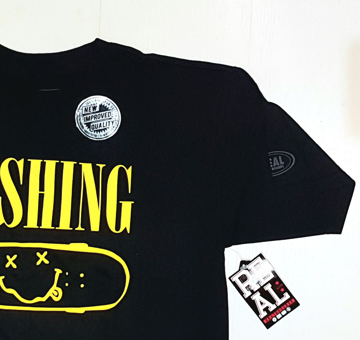 Real Tee Skate Like A Teen Black Skateboard T-Shirt