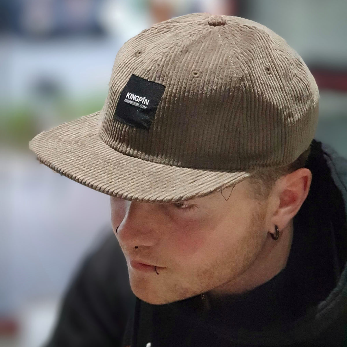 Kingpin Skate Supply Cap Class Cord Walnut Strapback Skateboard Hat