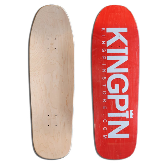 Kingpin Skate Supply Deck OG Logo Red 9.8125" Sweatpants Shaped