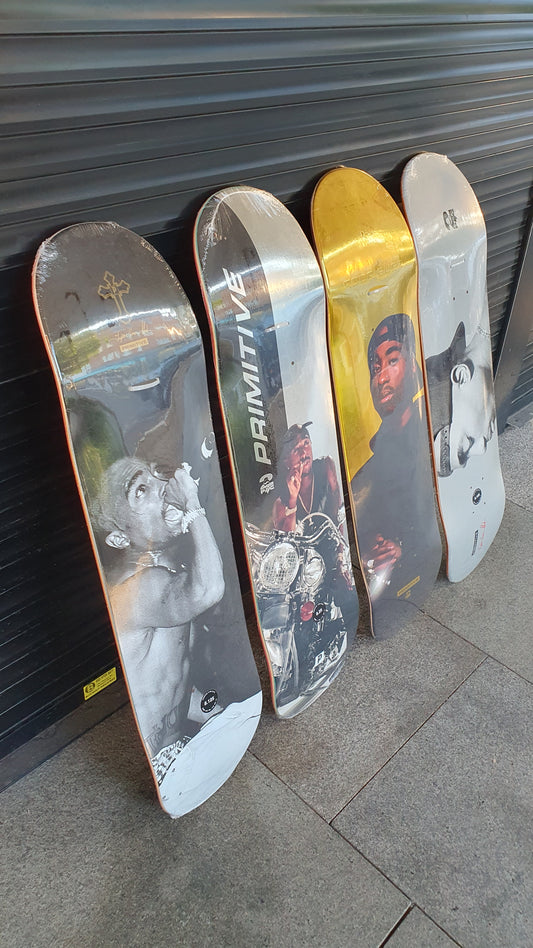 FULL SET Primitive Skateboards x Tupac 4 Deck Series Limited Edition Collection