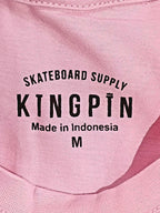 Kingpin Skate Supply Tee Retro Pink White Skateboard T Shirt