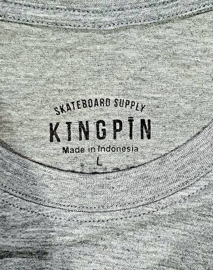 Kingpin Skate Supply Tee Fortune Heather Grey Skateboard T-Shirt
