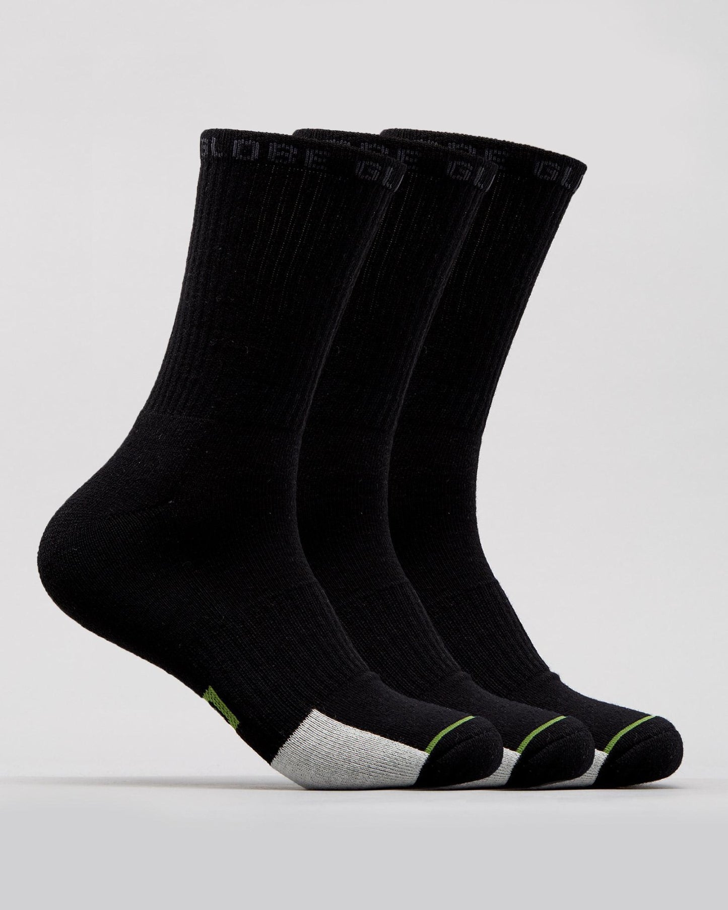 Globe Socks 3 Pack Low Impact Crew Black Size 7-11 Skateboard Sox