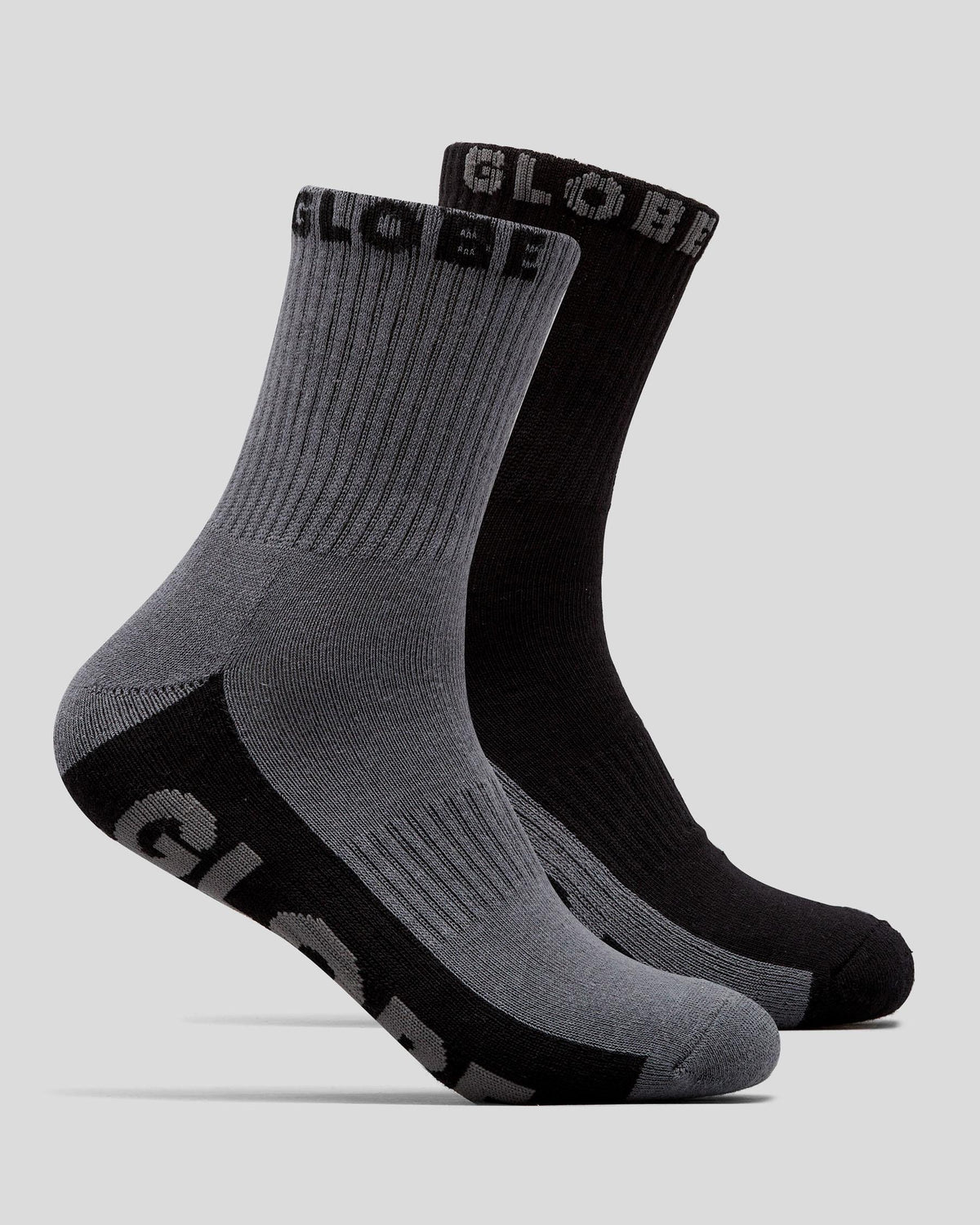 Globe Socks 5 Pack Black Grey Crew Black Grey Size 7-11 Skateboard Sox