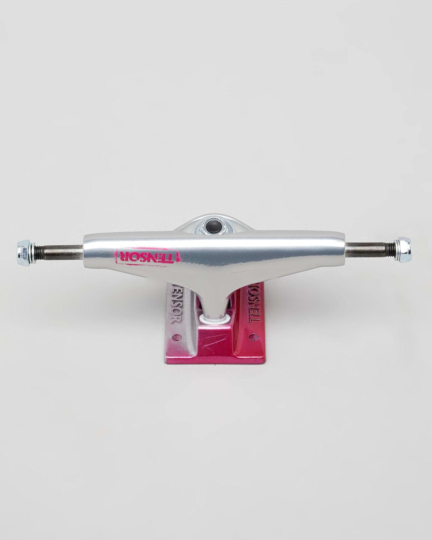 Tensor Skateboard Trucks Alum Stencil Mirror Raw Crimson Fade 5 25 Axles 8