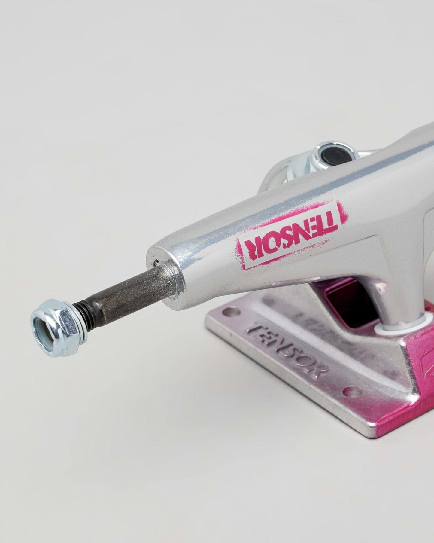 Tensor Skateboard Trucks Alum Stencil Mirror Raw Crimson Fade 5 25 Axles 8