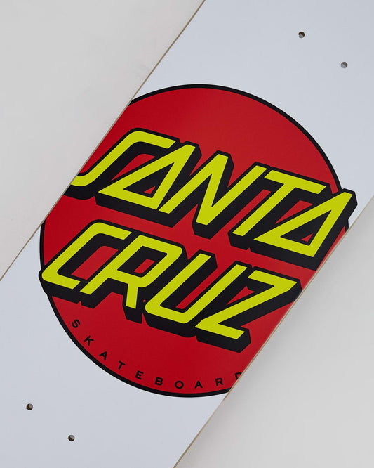 Santa Cruz Skateboard Complete Classic Dot 8" White Matte Finish Unassembled