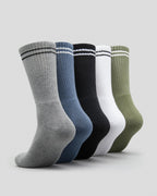 Rvca Socks 5 Pack Union Crew Multi Size 7 11 Skateboard Sox