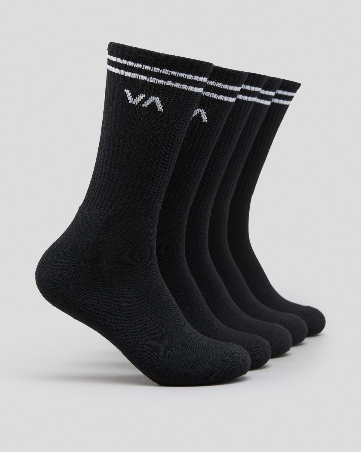 Rvca Socks 5 Pack Union Iii Crew Black Size 7 11 Skateboard Sox
