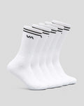 Rvca Socks 5 Pack Union Crew White Size 7 11 Skateboard Sox