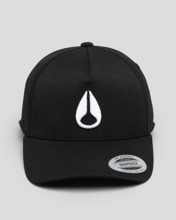 Nixon Deep Down Athletic Snapback Hat Black White