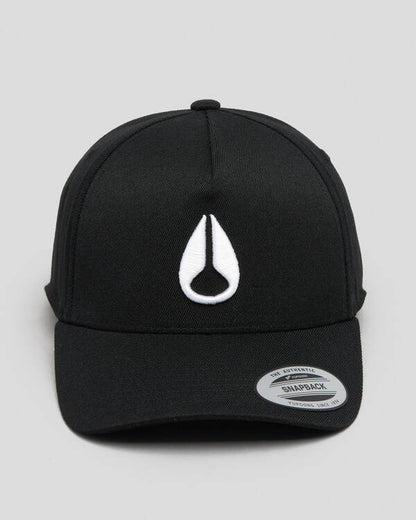 Nixon Deep Down Athletic Snapback Hat Black White