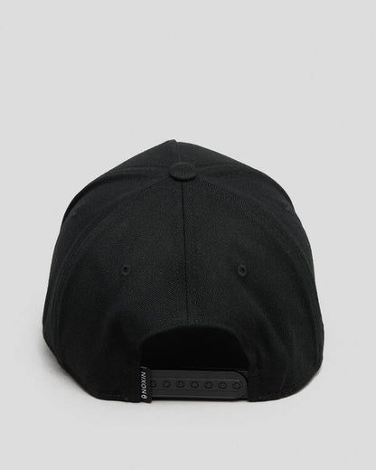 Nixon Deep Down Athletic Snapback Hat Black White