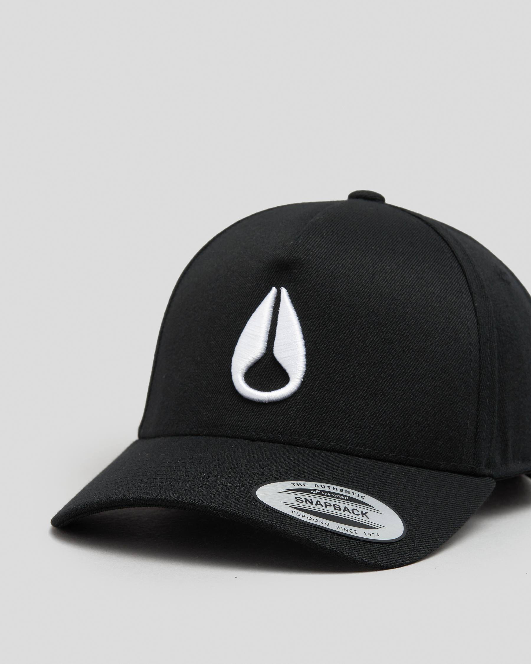 Nixon Deep Down Athletic Snapback Hat Black White