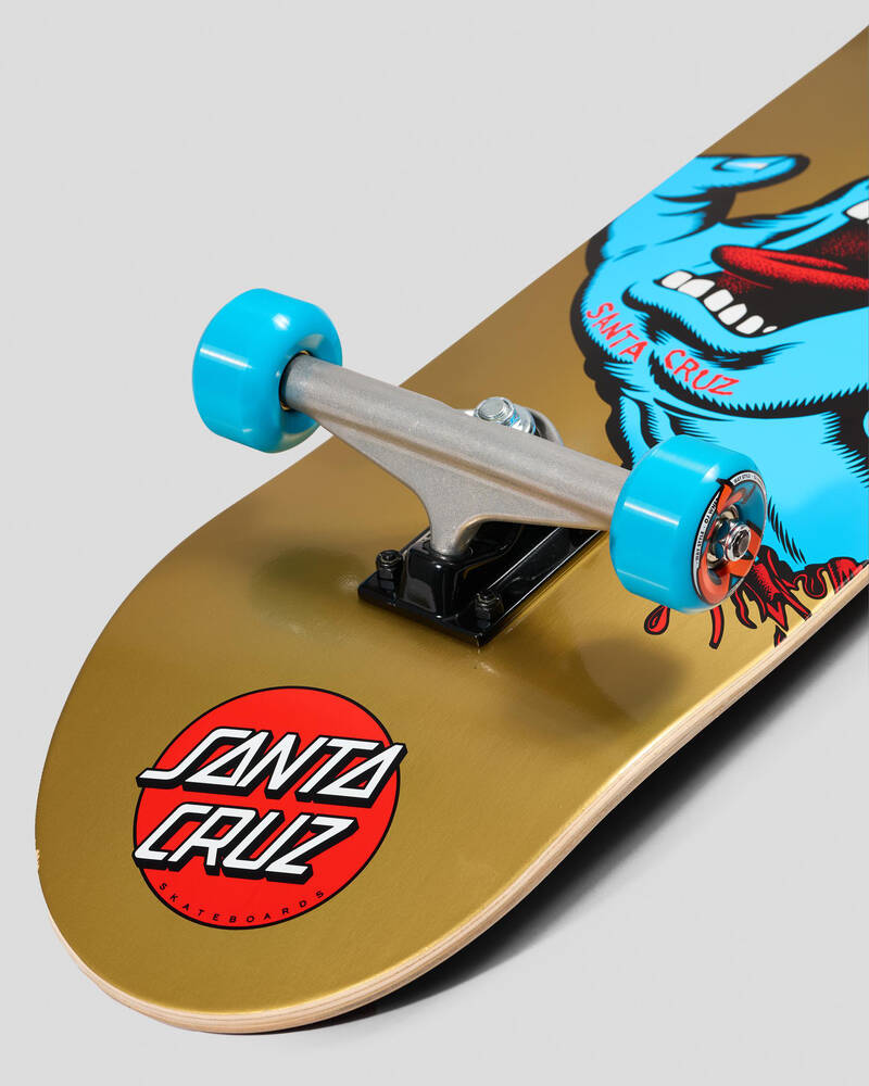 Santa Cruz Skateboard Complete Screaming Hand Large 8.25" Gold