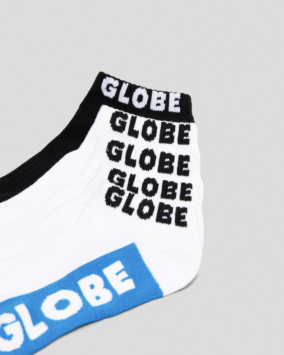 Globe Socks 5 Pack Multi Brights Ankle Size 2-8 Skateboard Sox