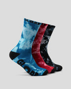 Globe Socks 3 Pack All Tied Up Crew Asst Tie Dye Size 7 11 Skateboard Sox