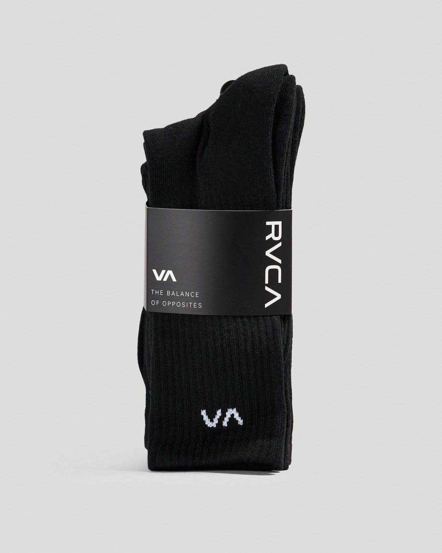 Rvca Socks 5 Pack Sport Crew Black Size 7 11 Skateboard Sox