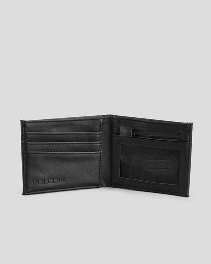 Volcom Slim Stone Black PU Bi-Fold Wallet