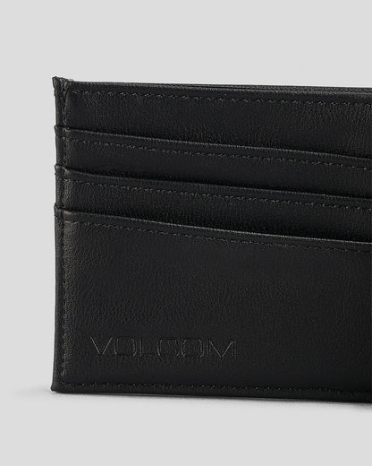 Volcom Slim Stone Black PU Bi-Fold Wallet