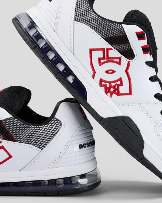 DC Shoes Versatile White Black Red US SIZE Skate Sneakers