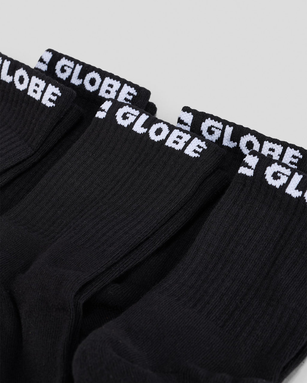 Globe Socks 5 Pack Blackout Crew Black Size 7-11 Skateboard Sox