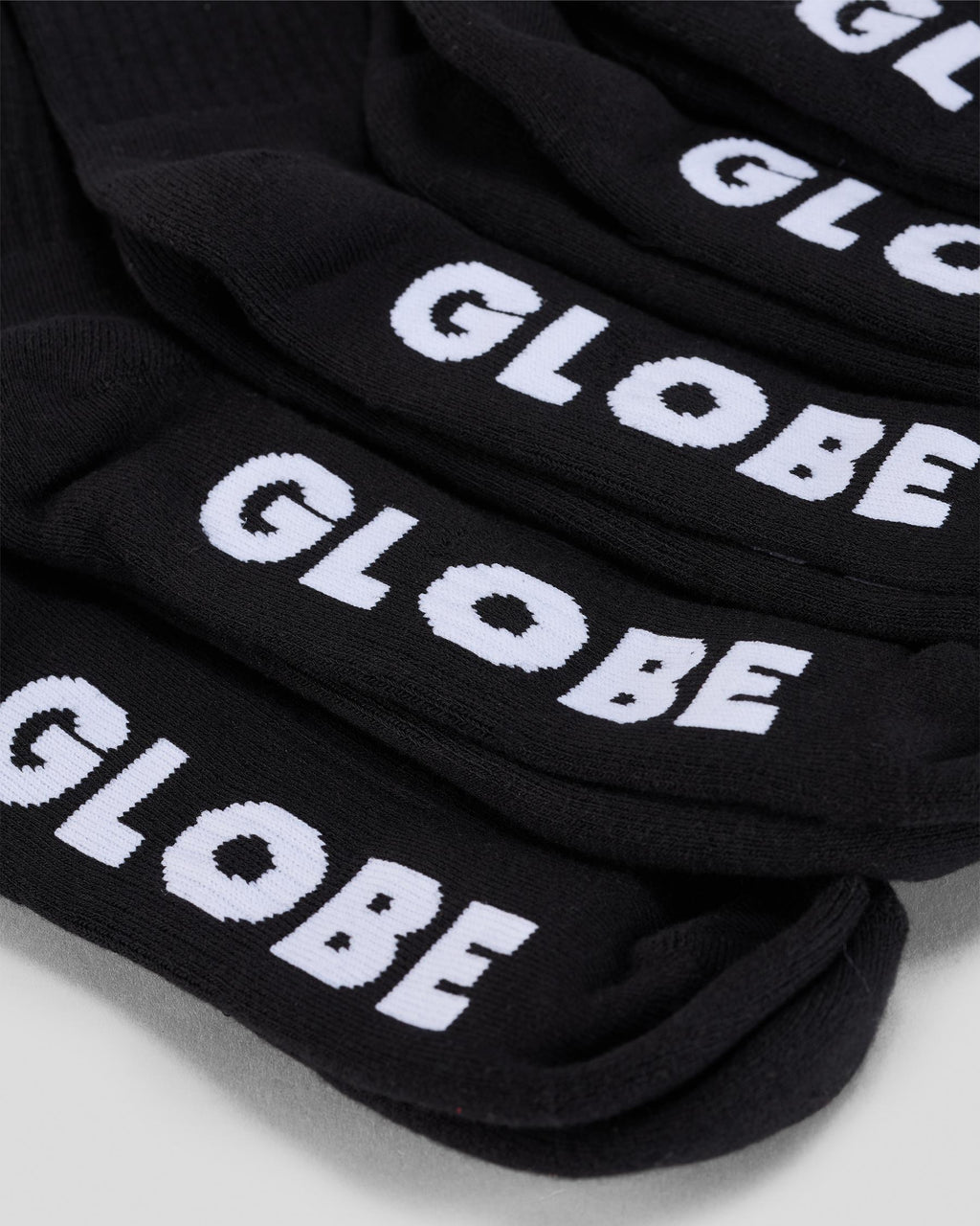 Globe Socks 5 Pack Blackout Crew Black Size 7-11 Skateboard Sox