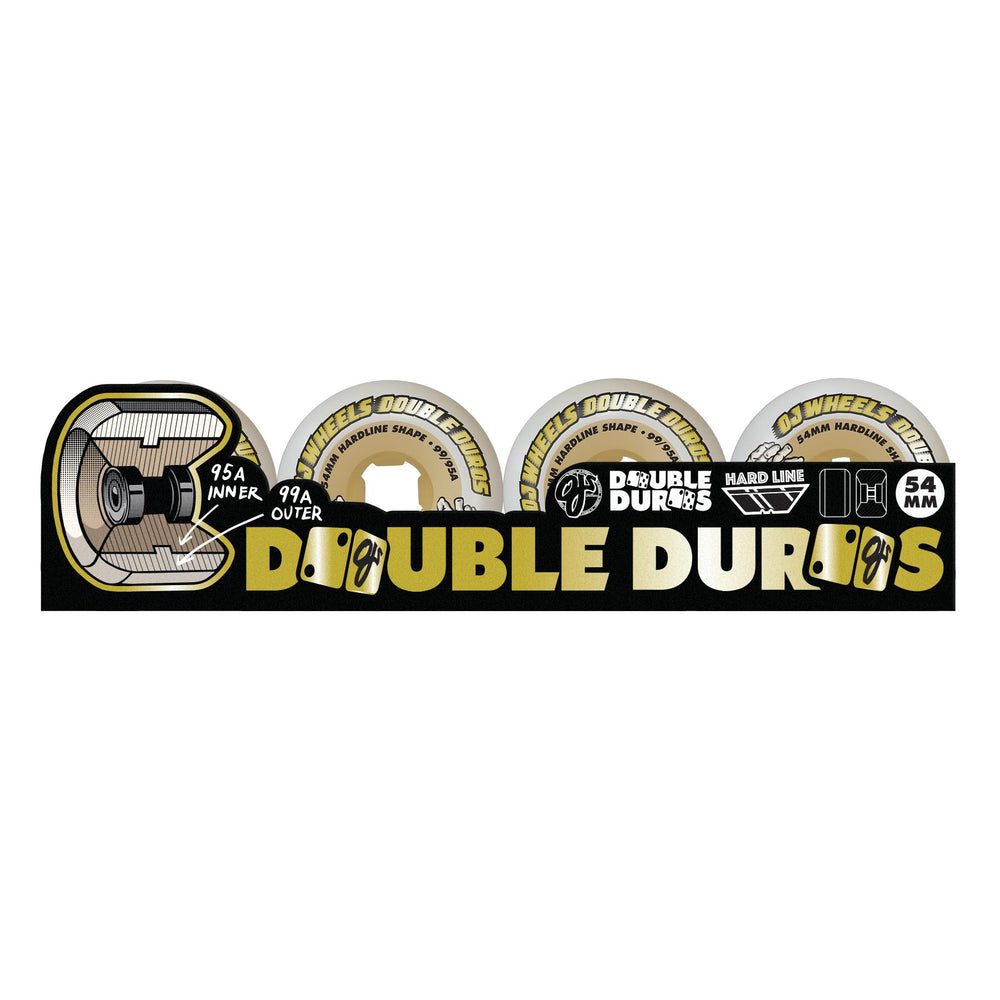 Oj Wheels 54Mm Double Duro White Gum Hardline 99A 95A Core