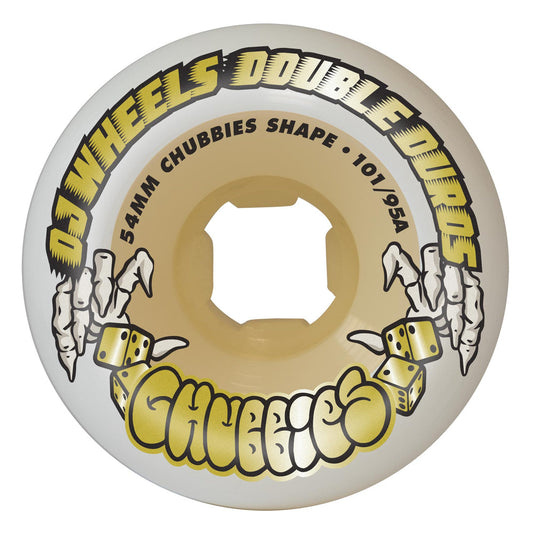 OJ Wheels 54mm Double Duro White Gum Chubbies 101a/95a Core