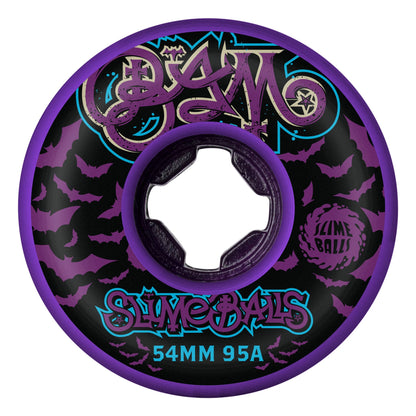 22223505_164995_85189_54mm_Bam_Margera_Guest_Purple_Hardline_95a_Skateboard_Wheels_Slime_Balls_color_purple | color: Purple | size: 54mm