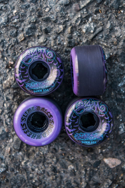 22223505_164995_89727_54mm_Bam_Margera_Guest_Purple_Hardline_95a_Skateboard_Wheels_Slime_Balls_color_purple | color: Purple | size: 54mm