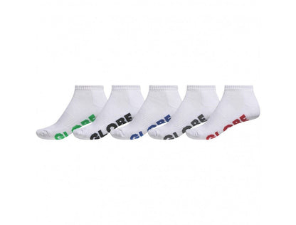 Globe Socks 5 Pack Stealth Ankle White Size 7 11 New Skateboard Sox