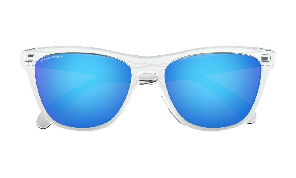 Oakley Shades Frogskins Crystal Clear PRIZM Sapphire Iridium Sunglasses