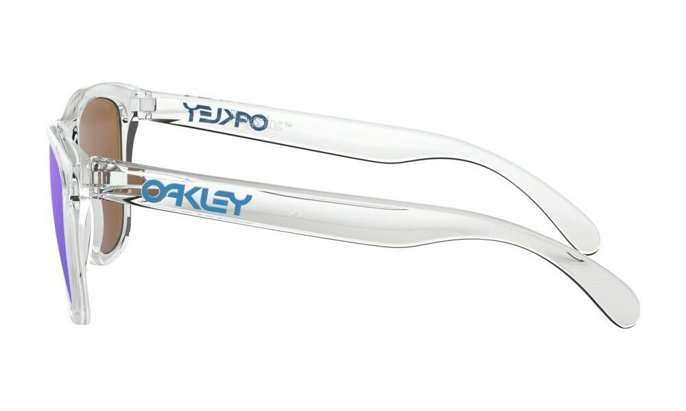 Oakley Shades Frogskins Crystal Clear PRIZM Sapphire Iridium Sunglasses