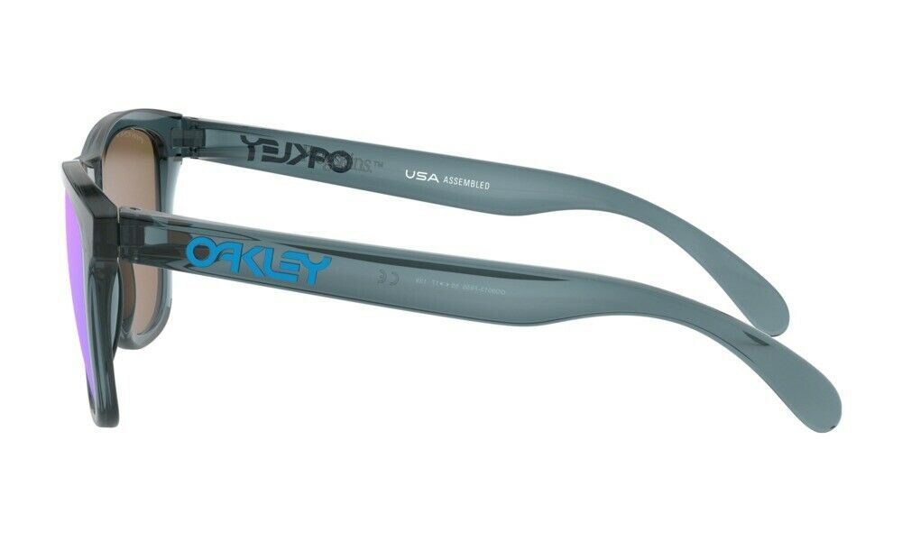 Oakley Shades Frogskins Crystal Black PRIZM Sapphire Polarized Sunglasses
