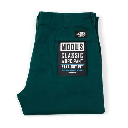 Modus Classic Work Pant Straight Fit Green Skateboard Bmx Pants