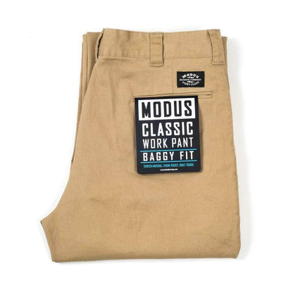 Modus Classic Work Pant Baggy Fit Khaki Skateboard Bmx Pants