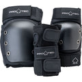 Pro Tec Pads Street Gear 3 Pack Black Adult Elbows Knees Wrists Safety
