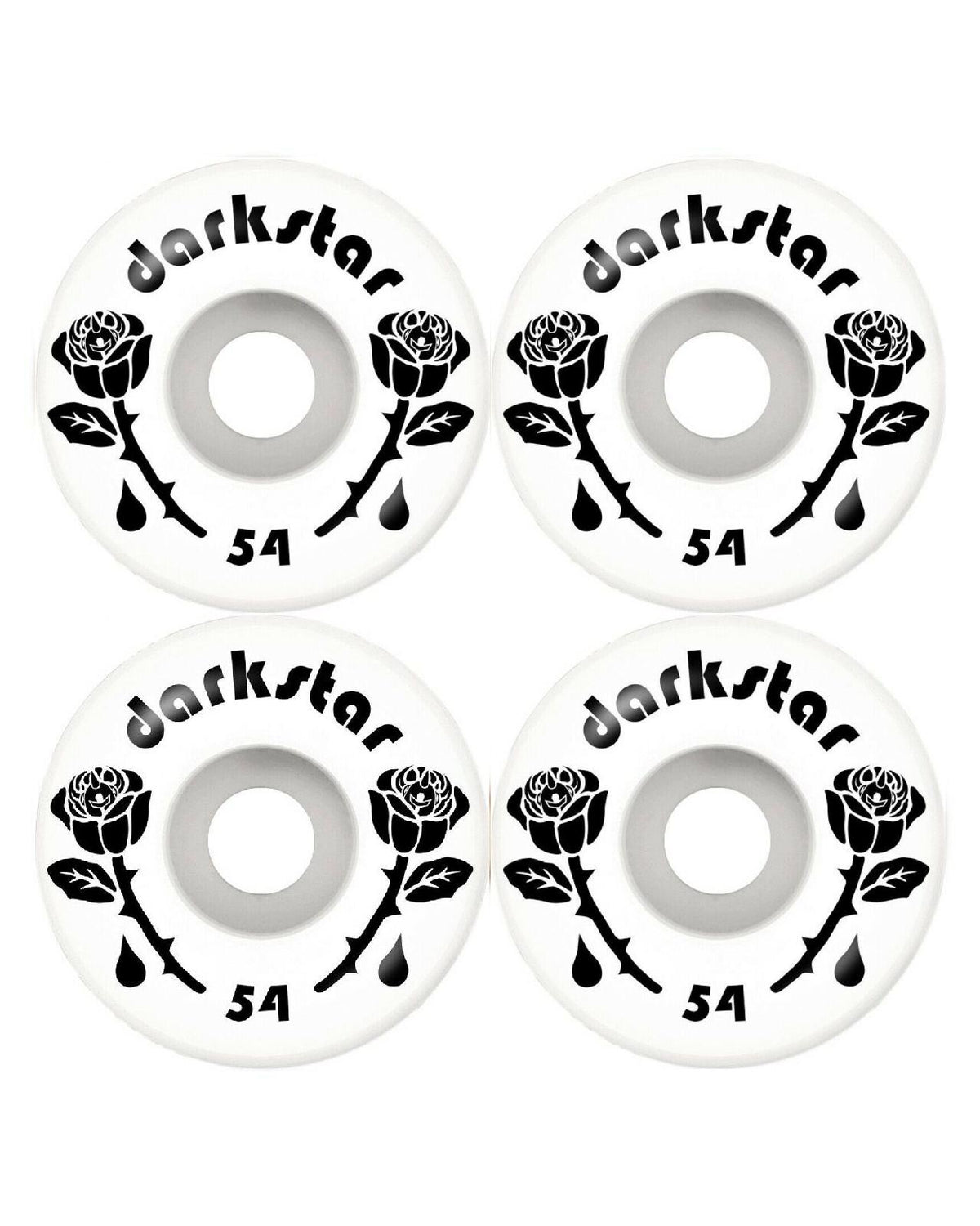 Darkstar Skateboard Wheels Forty Black White 54Mm 99A