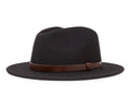 Brixton Hat Messer Fedora Black Tan Band Cap