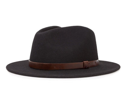 Brixton Hat Messer Fedora Black Tan Band Cap