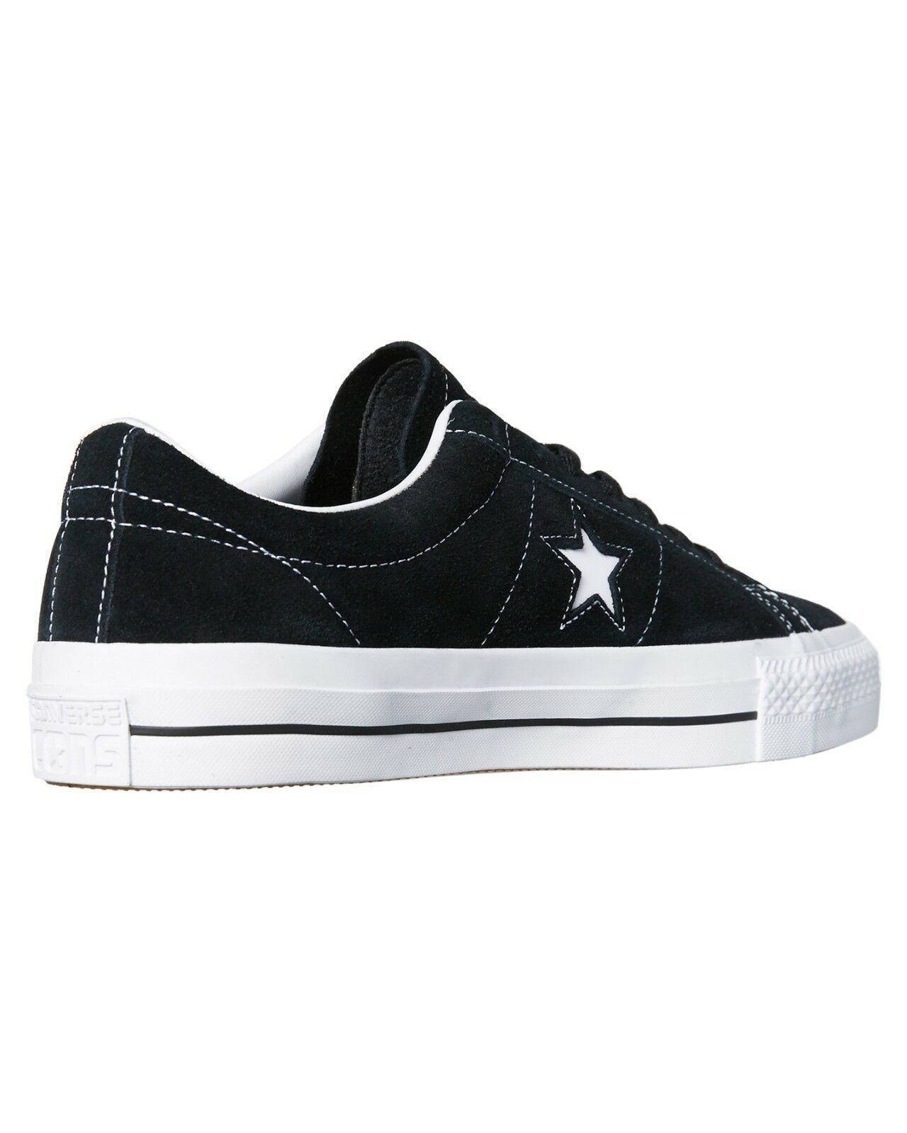 Cons Shoes One Star Pro Low Black White White Suede Converse Skateboard Sneakers