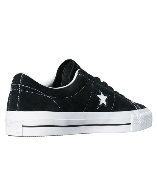 Cons Shoes One Star Pro Low Black White White Suede Converse Skateboard Sneakers
