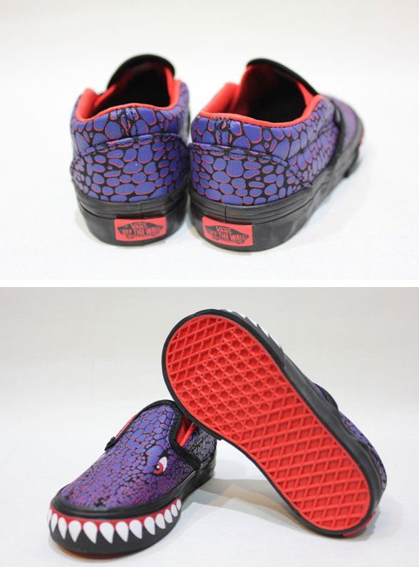 Vans Shoes Toddler Classic Slip-On T Rex Slip Blue Kids Skateboard Sneakers