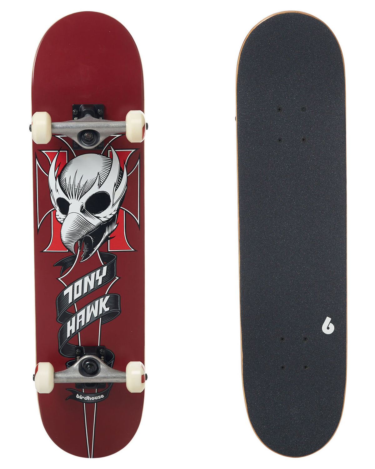 Birdhouse Tony Hawk Crest Red 7 5 Complete Skateboard