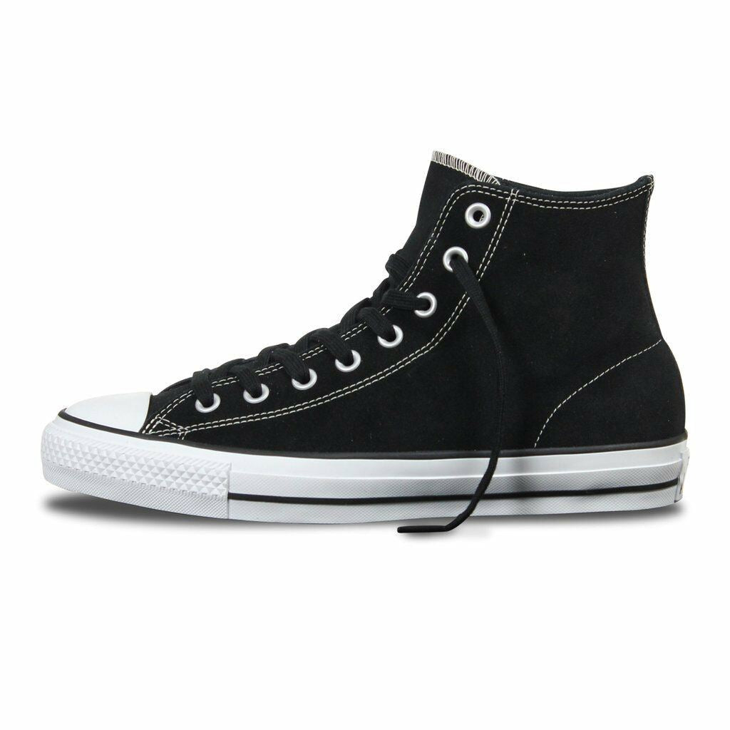 Cons Shoes Ctas Pro Hi Suede Black Black White Converse Skateboard Sneakers