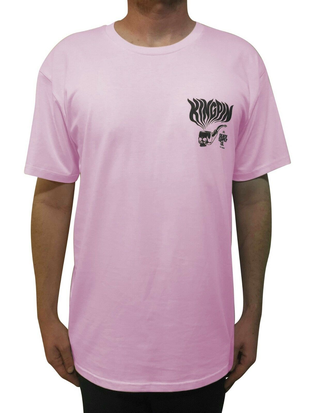 Kingpin Skate Supply Tee Hazy Deeds Pink Skateboard T Shirt