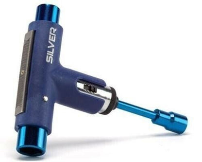 Silver Trucks Skate Tool Blue Premium Ratchet Complete Skateboard T Tool