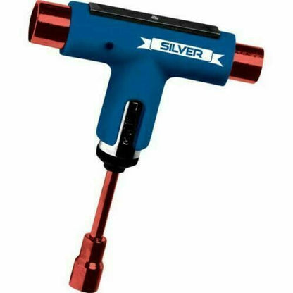 Silver Trucks Skate Tool Blue Premium Ratchet Complete Skateboard T Tool