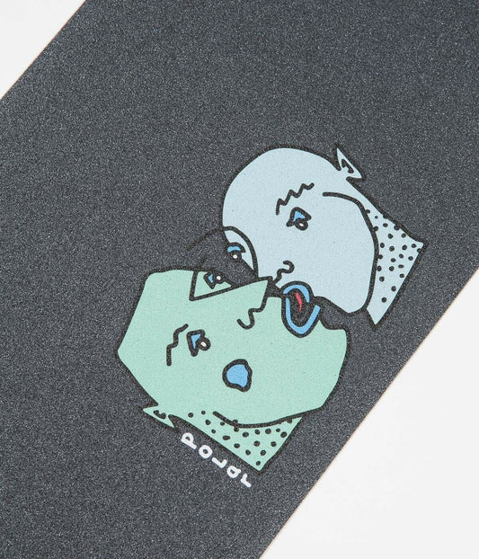 Polar Skate Co Grip Kissing Heads 9 X 33 Full Skateboard Deck Griptape